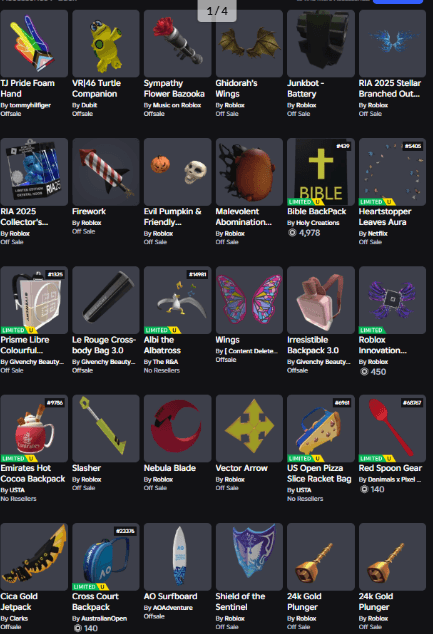 |🔴 567 OffSale Items  | Bible BackPack🔴| Grow a Garden Player 🎃Items | Anime Avatar